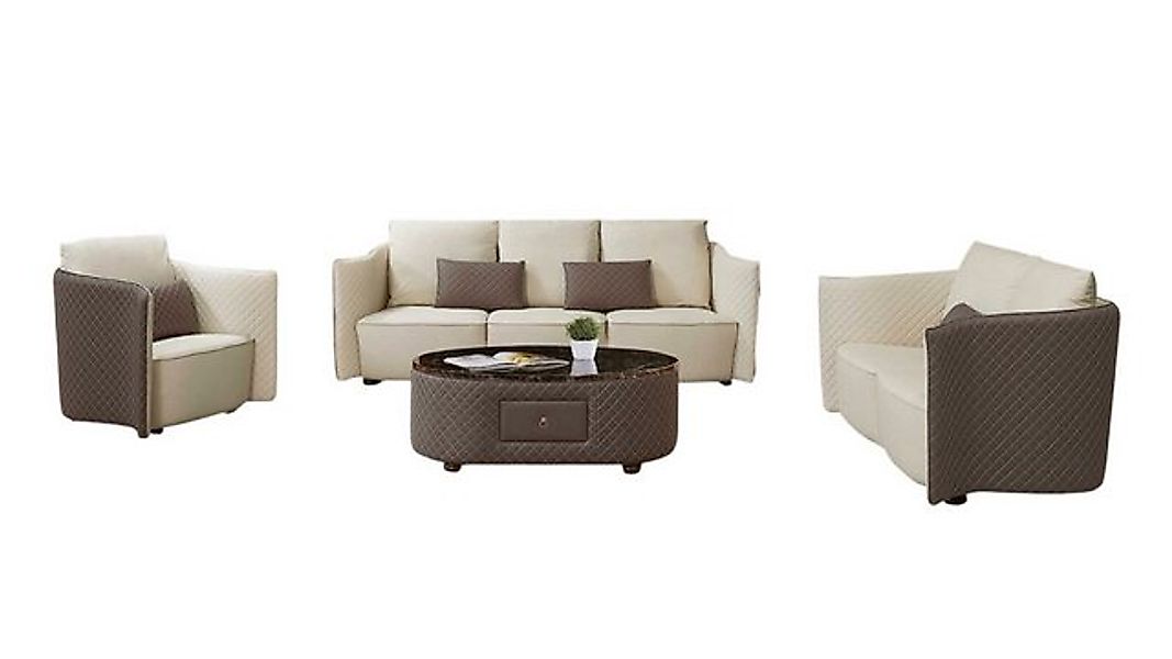 JVmoebel Ecksofa Ledersofa Couch Wohnlandschaft Eck Garnitur Sofa U-Form So günstig online kaufen
