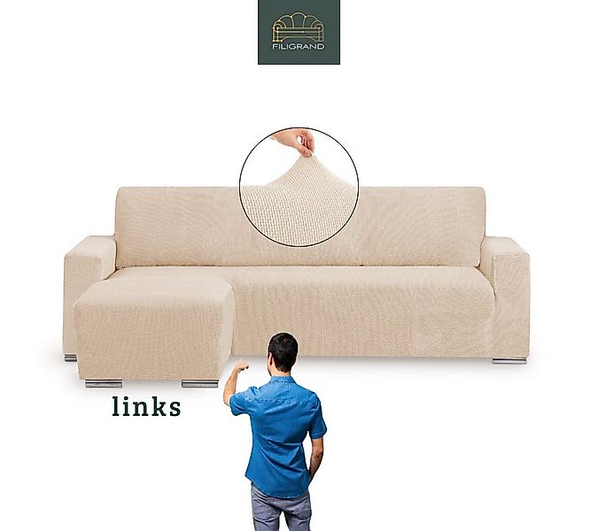 Belmarti Sofahusse 1-teiliger Sofabezug für L-Form mit Ottomane, hergestell günstig online kaufen