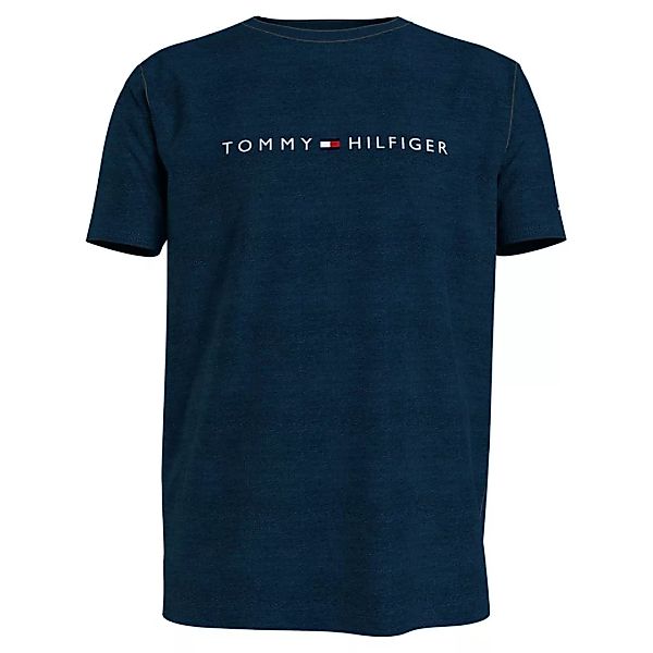 Tommy Hilfiger – Lounge-T-Shirt mit Established-Logo in Marineblau günstig online kaufen