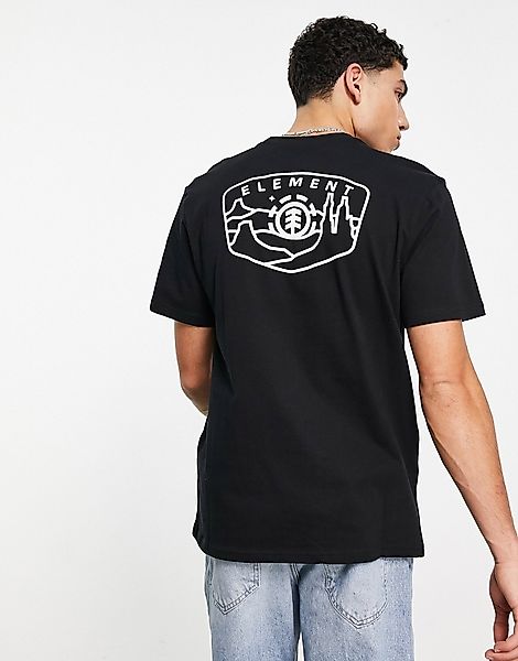 Element – Navio – T-Shirt in Schwarz mit Rückenprint günstig online kaufen