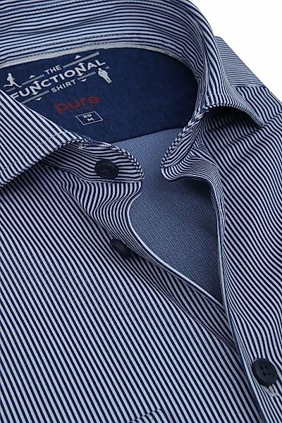 Pure H.Tico The Functional Shirt Streifen Dunkelblau - Größe 38 günstig online kaufen