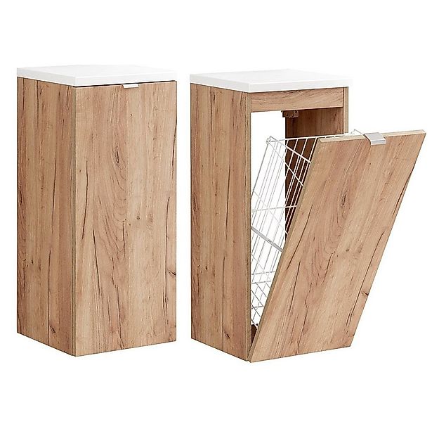 Lomadox Unterschrank TOSKANA-56 Badezimmer Unterschrank mit Wäschekorb in W günstig online kaufen