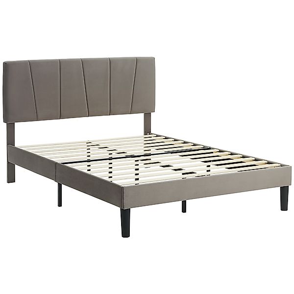HOMCOM Doppelbettgestell, 140 x 190 cm, Doppelbett, Metallrahmen, verstellb günstig online kaufen