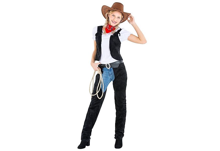 dressforfun Cowboy-Kostüm Frauenkostüm Cowgirl wild Amber, Weste in Kunstle günstig online kaufen