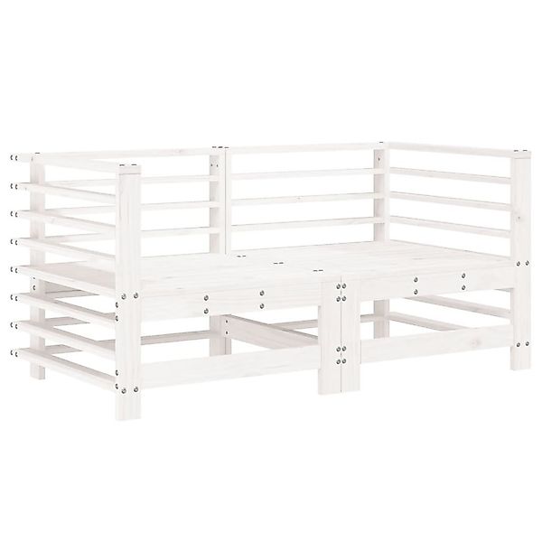 vidaXL Sofaelement Garten-Ecksofas 2 Stk. Weiß günstig online kaufen