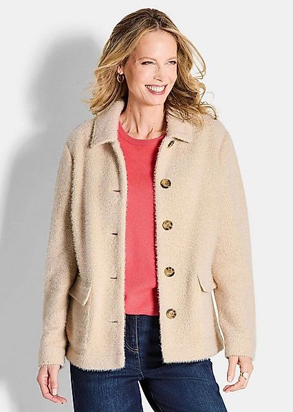 GOLDNER Outdoorjacke Strickjacke mit dezenter Wabenstruktur Flauschiger Übe günstig online kaufen