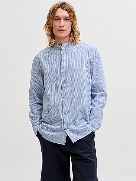 Jack & Jones Langarmhemd "JJESUMMER LINEN BLEND BAND SHIRT L/S SN" Baumwoll günstig online kaufen