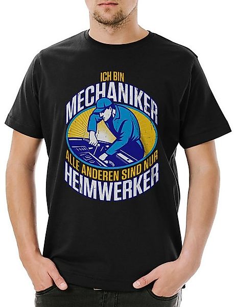 Urban Backwoods Print-Shirt Mechaniker Auto Herren T-Shirt Schrauber Mechat günstig online kaufen