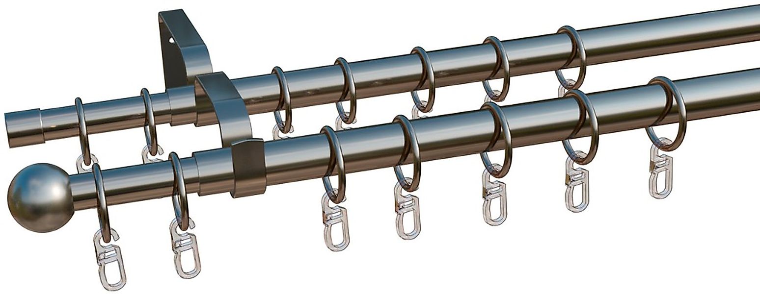 indeko Gardinenstange "Formentor" Ø 20 mm 2 läufig-läufig ausziehbar stufen günstig online kaufen