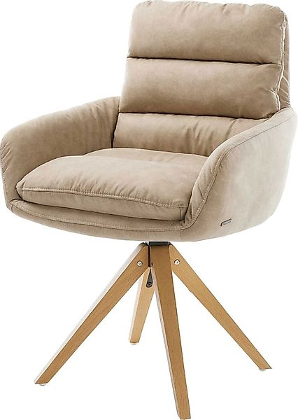 DELIFE Polsterstuhl Abelia-Flex, mit Armlehnen Holzgestell günstig online kaufen