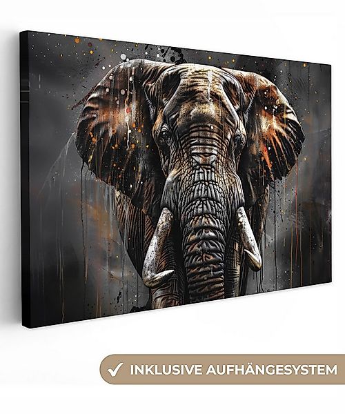 OneMillionCanvasses® Leinwandbild Elefant - Aquarell - Wildtiere - Luxus, F günstig online kaufen