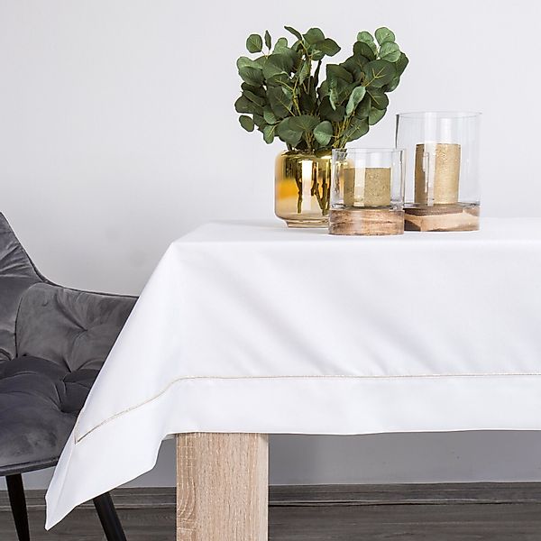 Eurofirany Tischdecke Festliches, weißes Tischtuch, elegante günstig online kaufen