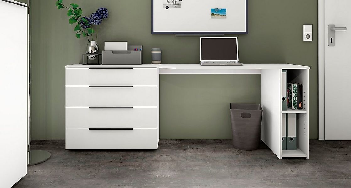 borchardt Möbel Schreibtisch Tom, mit Stauraum, Breite 196 cm günstig online kaufen