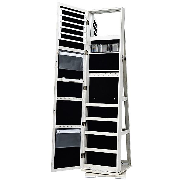 COSTWAY Schmuckschrank stehend, mit Spiegel & günstig online kaufen
