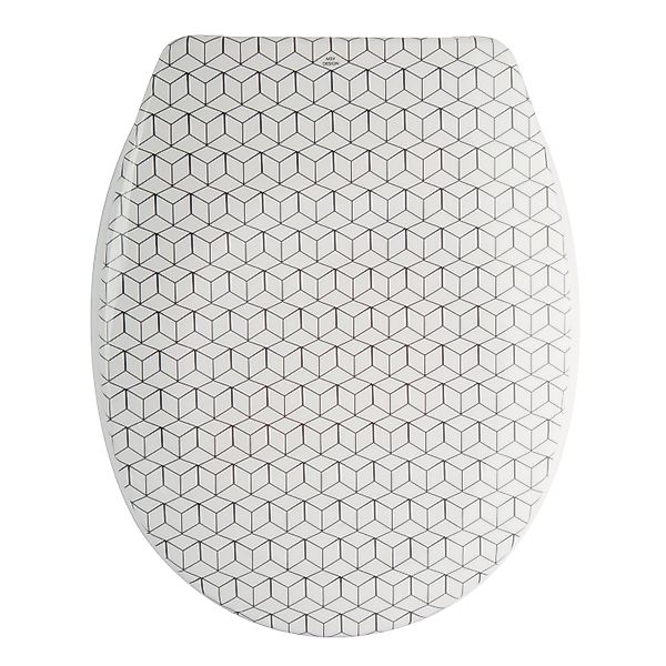 MSV WC-Sitz Mosaik Duroplast Soft-Close 45,5 cm x 37 cm x 5 cm Beige günstig online kaufen