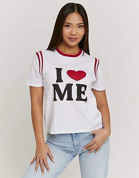 Tally Weijl T-Shirt "STSCOORCUN2" Baumwolle, Statement-Shirt mit Rundhals-A günstig online kaufen