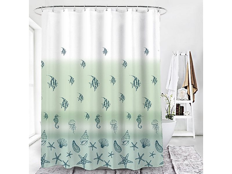 Euroshowers GmbH Duschvorhang hochwertig verarbeitet mit 12 Duschvorhangrin günstig online kaufen