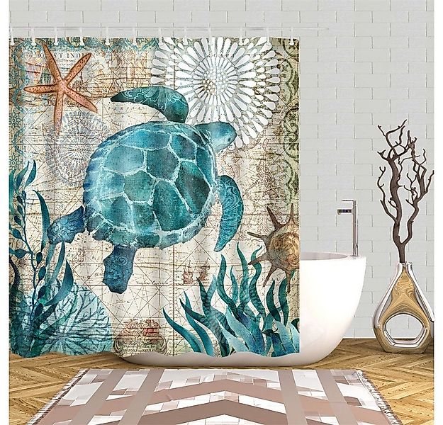 BYSURE Duschvorhang Breite 180 cm (1-tlg), für Badewanne mit 12 Haken günstig online kaufen