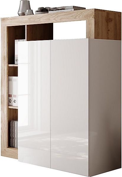 Home affaire Sekretär Hamburg Breite 108 cm, Höhe 126 cm, 2 Türen, PC-Schra günstig online kaufen