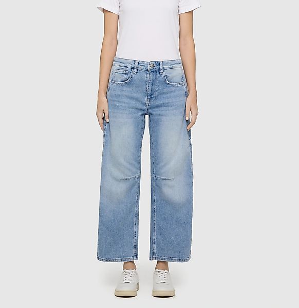 MAC 5-Pocket-Jeans "OHIO Barrel" Barrel Fit, Naht-Detail auf Kniehöhe günstig online kaufen