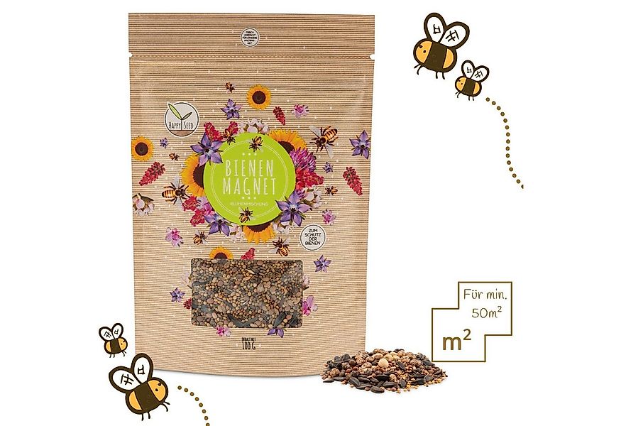 HappySeed Blumensamen Blumenwiese Samen für eine bunte Bienenweide - Farben günstig online kaufen