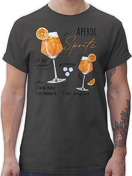 Shirtracer T-Shirt Aperol Spritz Rezept I Lustig Geschenk Aperolfan Fanarti günstig online kaufen