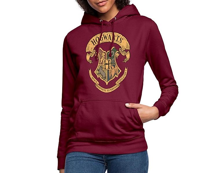 Spreadshirt Hoodie Harry Potter Hogwarts Wappen Damen Hoodie (1-tlg) günstig online kaufen