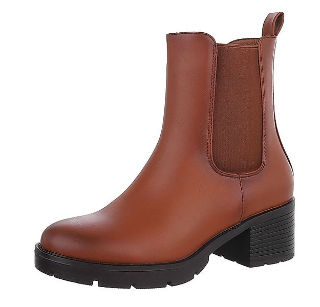 Ital-Design Damen Chelsea Freizeit Chelseaboots (87531802) Blockabsatz Stie günstig online kaufen