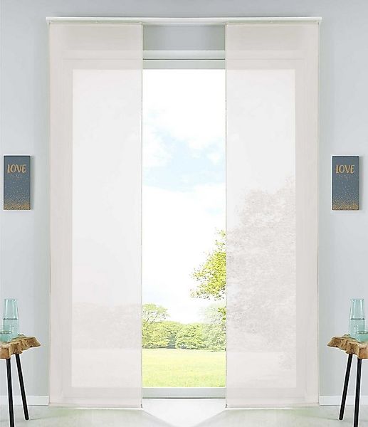 Gardinenbox Schiebegardine (2 St), Paneelwagen, transparent, Flächenvorhäng günstig online kaufen