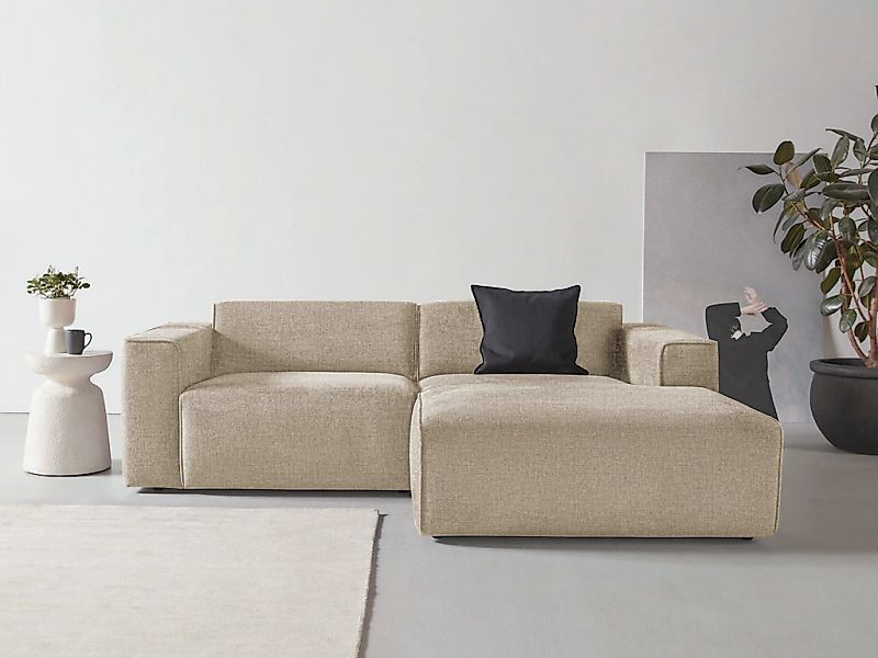 andas Ecksofa "Noord mit Kedernaht, Breite 234 cm", Cord, Struktur, Webstof günstig online kaufen