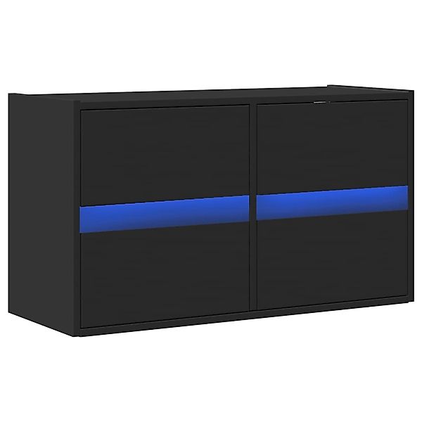vidaXL TV-Wandschrank mit LED-Beleuchtung Schwarz 80x31x45 cm 852286 günstig online kaufen