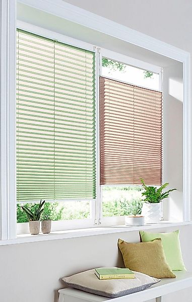 my home Plissee "DAHRA - in Crush-Optik" Lichtschutz ohne Bohren verspannt günstig online kaufen