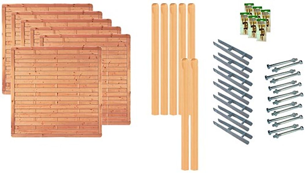 Tetzner & Jentzsch Dichtzaun »Atlanta 4« 6 Elemente, LxH: 1143x180 cm günstig online kaufen