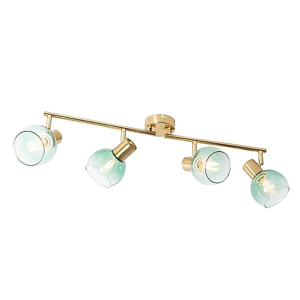 Qazqa LED Aufbaustrahler Vidro, ohne Leuchtmittel, E14, Grün, Art Deco, Sta günstig online kaufen