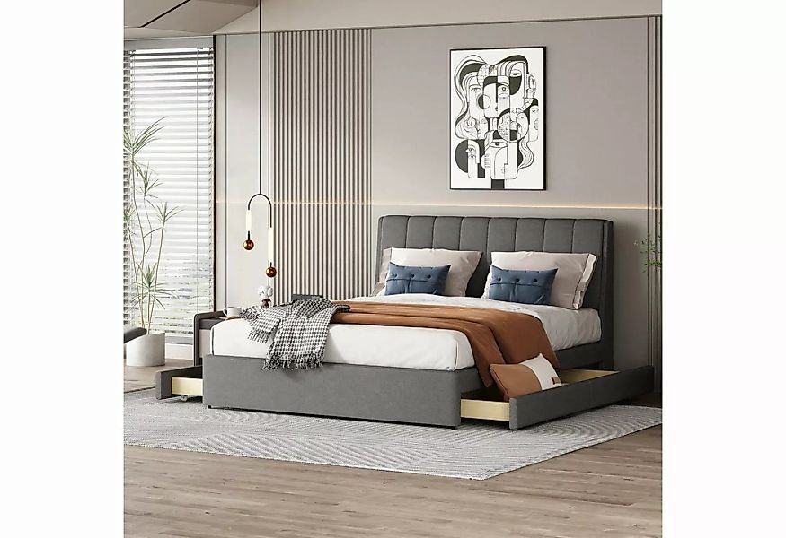 OKWISH Bett Polsterbett 140 x 200 cm, Doppelbett (mit Außenverteidigern auf günstig online kaufen