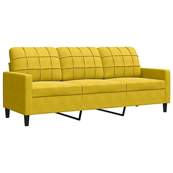 vidaXL 3-Sitzer-Sofa Gelb 180 cm Samt 4007640 günstig online kaufen