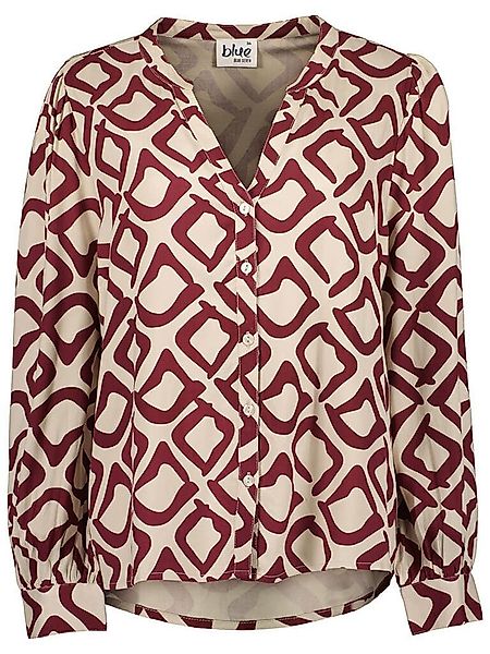 Blue Seven Blusenshirt Damen Bluse Allover-Print mit Henley-Ausschnitt und günstig online kaufen