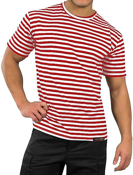 normani Kurzarmshirt Marine T-Shirt Моskau kurzarm Sommer Gestreiftes Marin günstig online kaufen