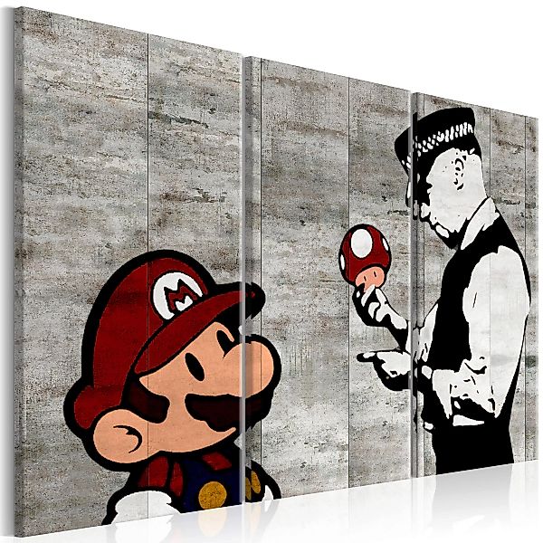 Wandbild - Banksy: Mario Bros günstig online kaufen