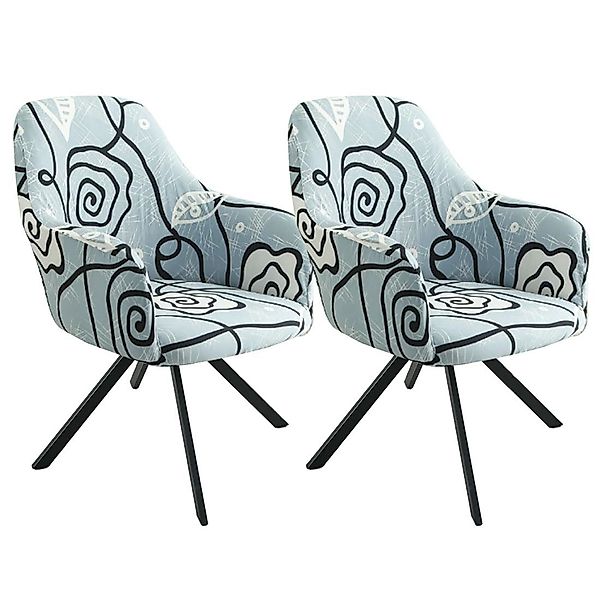 Coonoor Stuhlhusse 2 Stück Elastische Stuhlbezüge mit Armlehne, Perfekte Pa günstig online kaufen