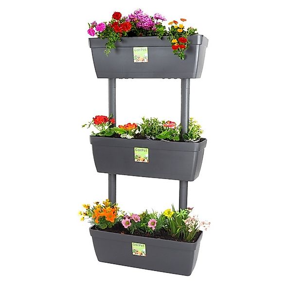 GarPet Blumenkasten Pflanzkübel Raumteiler 3er Set Sichtschutz 100 cm Pflan günstig online kaufen