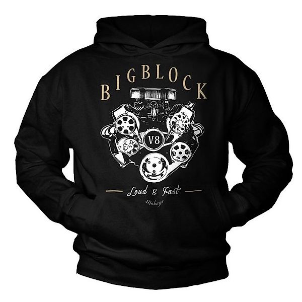 MAKAYA Kapuzenpullover Herren Vintage US Car Auto Motiv Aufdruck Hoodie Män günstig online kaufen