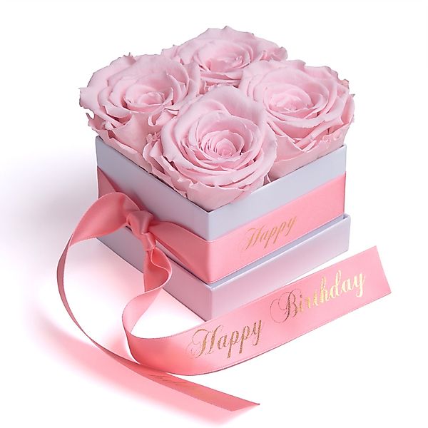 Kunstblume Infinity Rosenbox Happy Birthday Geschenk günstig online kaufen