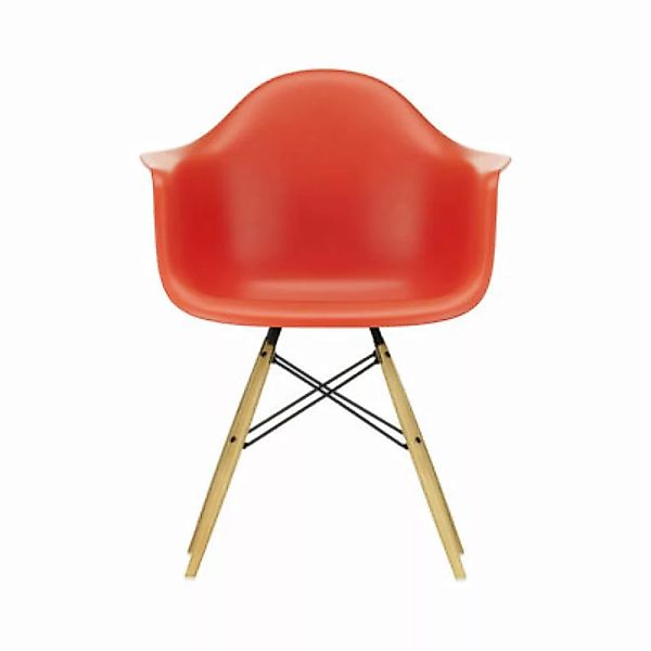 Sessel DAW - Eames Plastic Armchair plastikmaterial rot / (1950) - Beine au günstig online kaufen