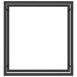 vidaXL Kaminholzregal Brennholzregal Mattschwarz 80x28x86 cm günstig online kaufen