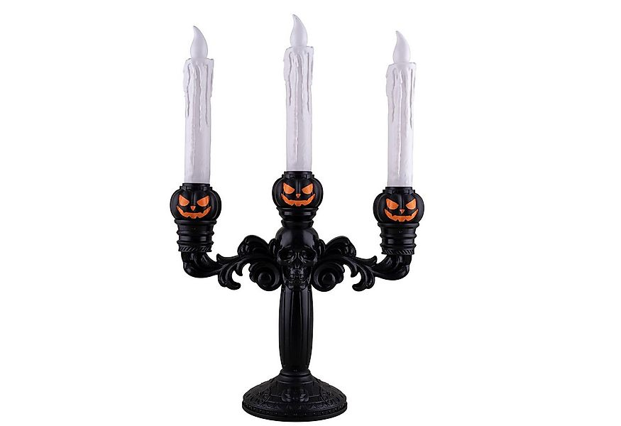 Funny Fashion Dekoobjekt Skelett-Kerzenleuchter mit 3 LED Kerzen - 40 cm günstig online kaufen