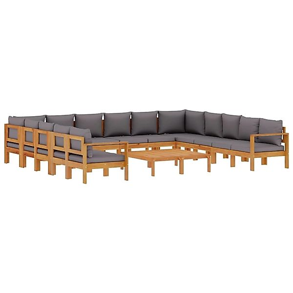 vidaXL 10-Tlg Garten-Sofagarnitur mit Kissen Massivholz Akazie 3214868 günstig online kaufen