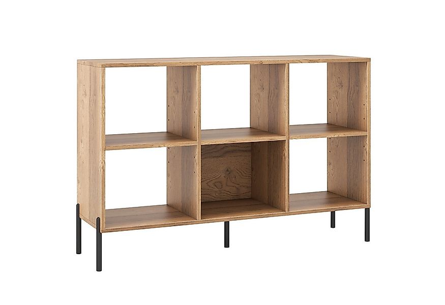 COSTWAY Bücherregal, mit 6 Fächern & verstellbaren Regalen, 120x35x79,5cm günstig online kaufen