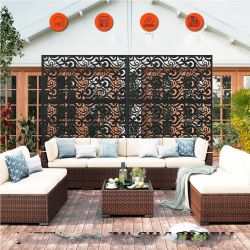 GarveeMore Paravent Metall Privatsphäre Bildschirm im günstig online kaufen