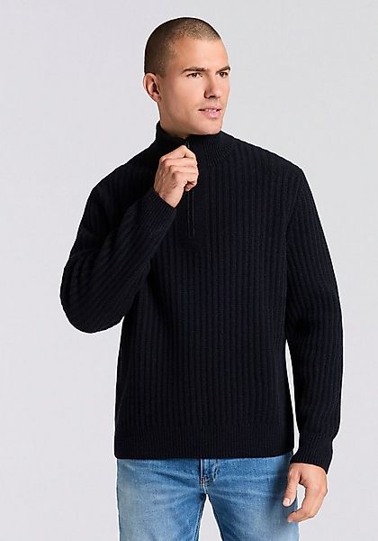 BOSS ORANGE Strickpullover Kwinter Troyer-Kragen, Rippstrick, relaxed fit günstig online kaufen